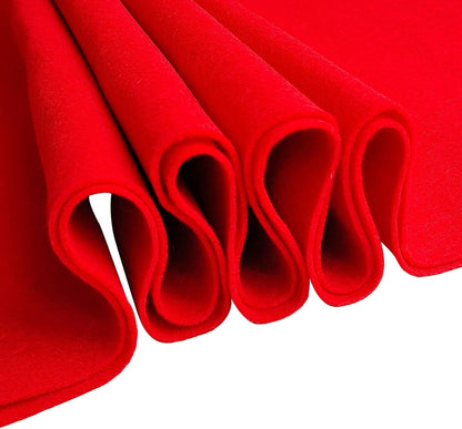 Felt Fabric 1 Piece 40cm x 60cm Red for Crafts, DIY Projects, Sewing, and Decorations