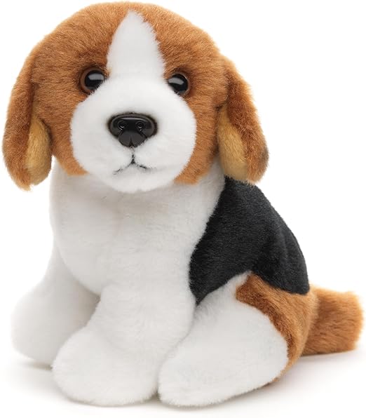 Fitto Beagle Plush Toy, 30cm Soft Sitting Beagle Stuffed Animal, Realistic Dog Plush for Kids, Toddlers, & Collectors, Cuddly and Washable Beagle Dog Toy, Ideal Gift for Children