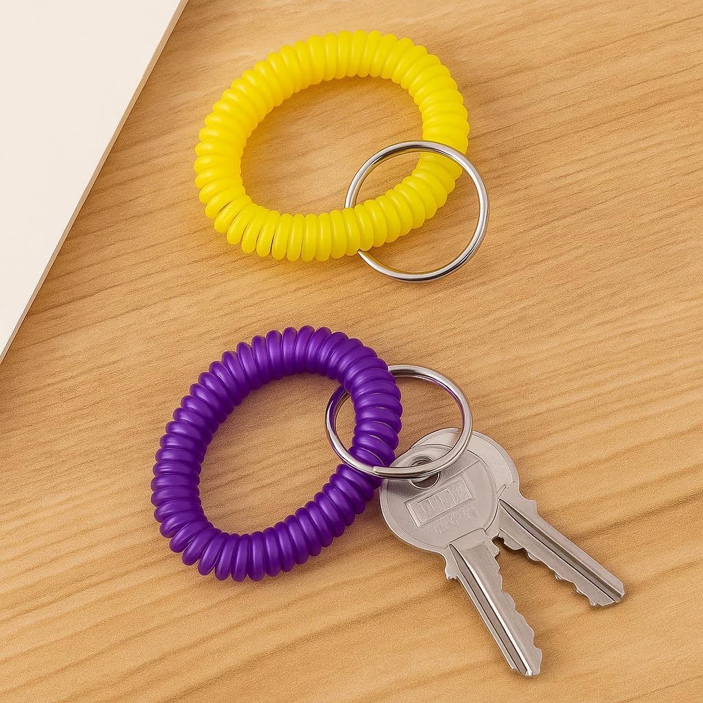 144 Pieces 2 Pieces Key Chains -s (60mm Metal Key Rings for Everyday Use)