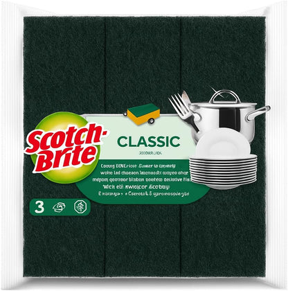 Heavy Duty Classic Nail Saver Scrub Sponge, 36 Units/Pack – Premium Cleaning Sponge for Kitchen, Bathroom, and Household Cleaning, Long-Lasting, Durable, Scratch-Free