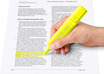 Textsurfer Classic Highlighter Pen Set – Fast-Drying, Long-Lasting Rainbow Colors with Large Ink Reservoir, Twist Cap, PP Barrel for Durability, Refillable for Sustainable Use