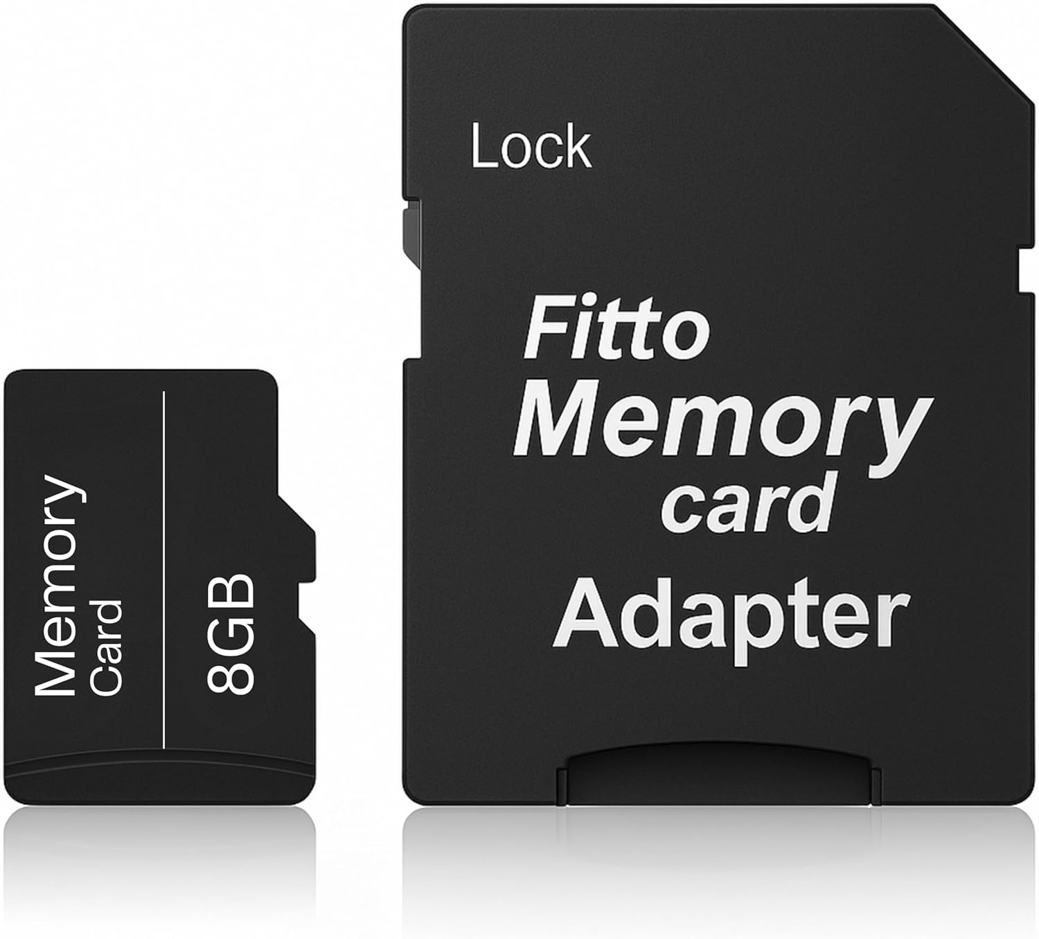 72 Pieces 8GB Memory Cards with Adapter - Black