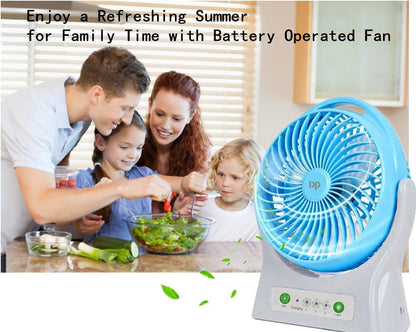 Battery Operated Clip on Stroller Fan, Portable Mini Desk Fan, Rechargeable, Blue