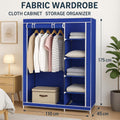 48 Pieces Fabric Wardrobes (Cloth Cabinet – Storage Organizer – With Cover – 175x110x45cm)