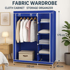 48 Pieces Fabric Wardrobes (Cloth Cabinet – Storage Organizer – With Cover – 175x110x45cm)
