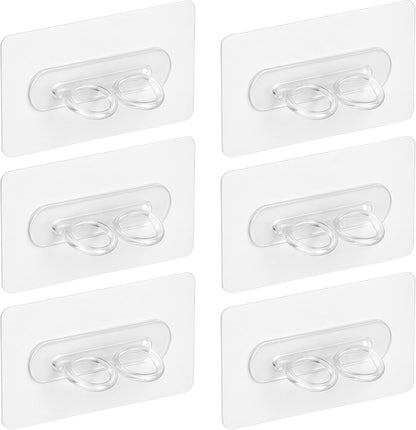 Double Hole Transparent Hook for Bottles - 6 Pieces