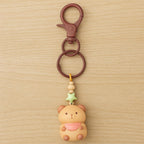 96 Pieces Cat 3D Doll Car Keychain - Browns