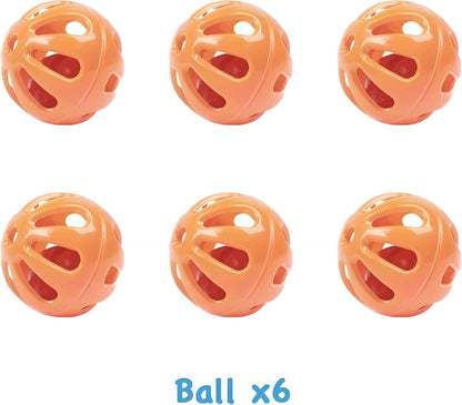 Toddler Angry Kettle Ball Launcher Toy with 5 Balls, Blue & Red Scopes, Light & Music Features