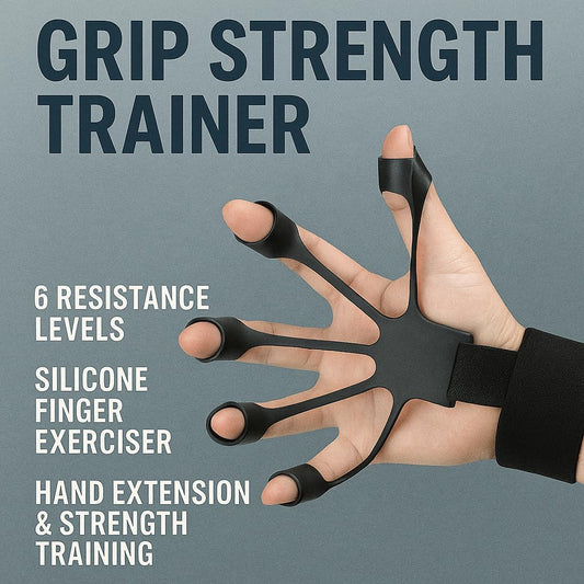 Grip Strength Trainer, 6 Resistant Levels, Silicone Finger Exerciser, Hand Extension, Strength Training, Finger Flexion