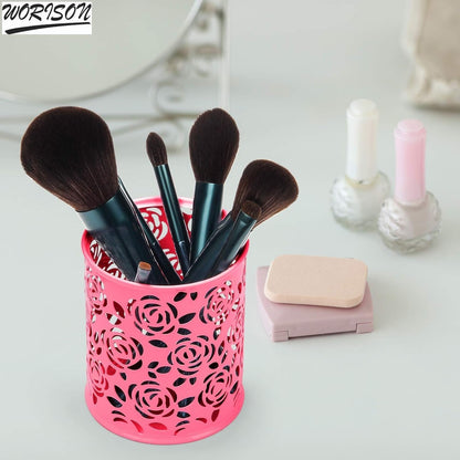 Flamingo Pink Pen Holder 8x9cm Round Desk Organizer