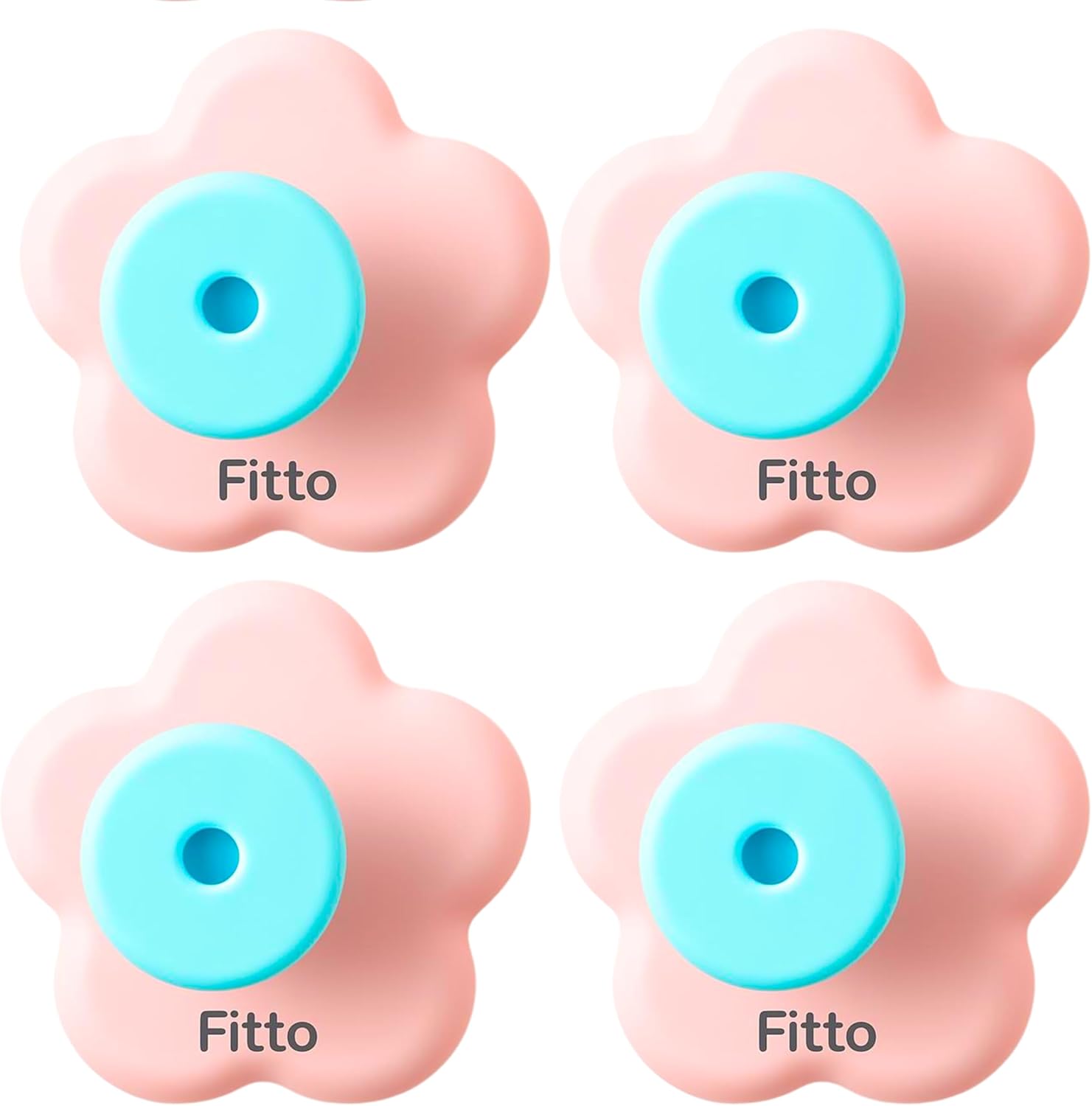 120 Pieces Flower Suction Cup Hooks (Floral Design – Pack of 4 – Pink)