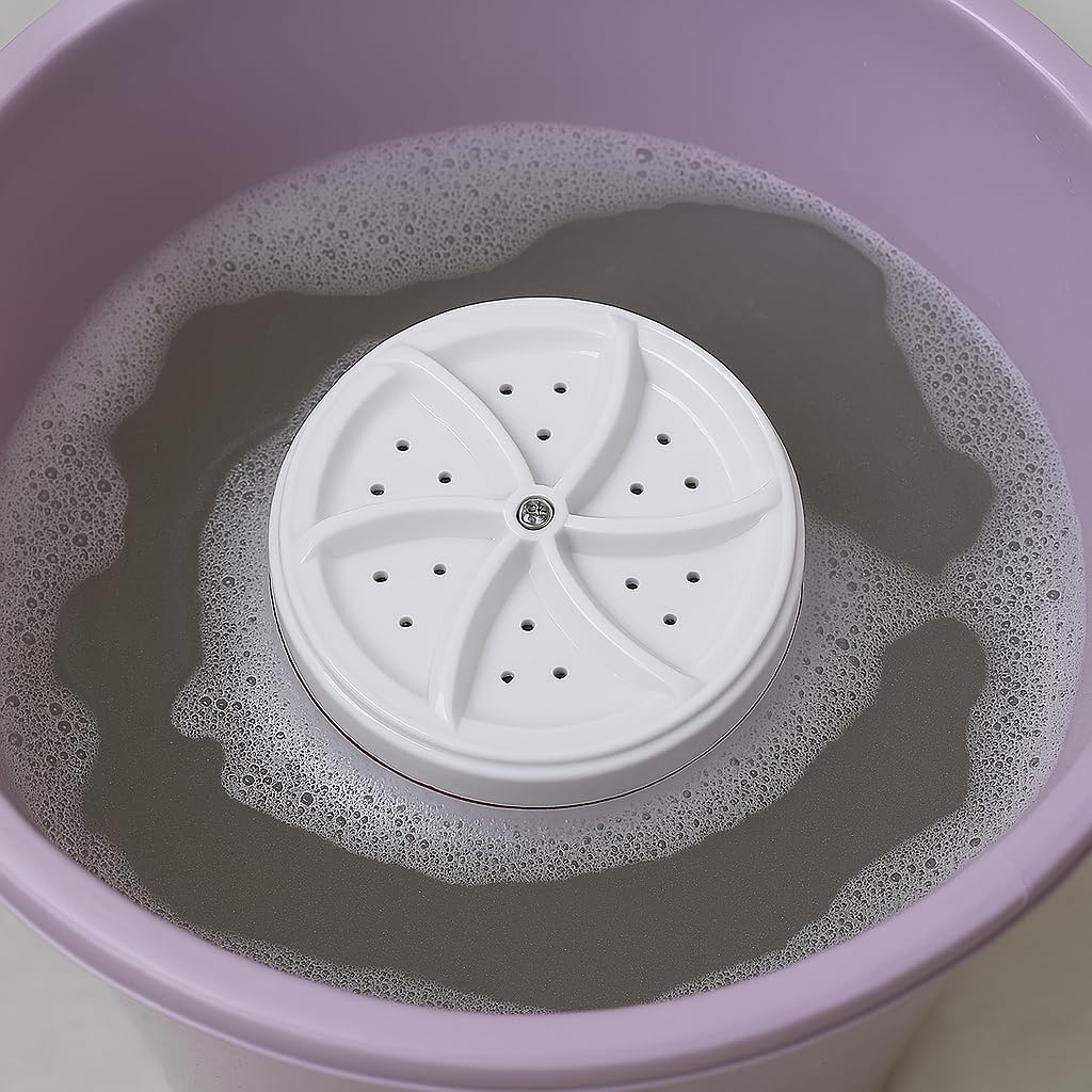 50W Portable Ultrasonic Washing Machine – Compact and Efficient Turbine for Deep Cleaning and Dirt Removal – Ideal for Home and Travel