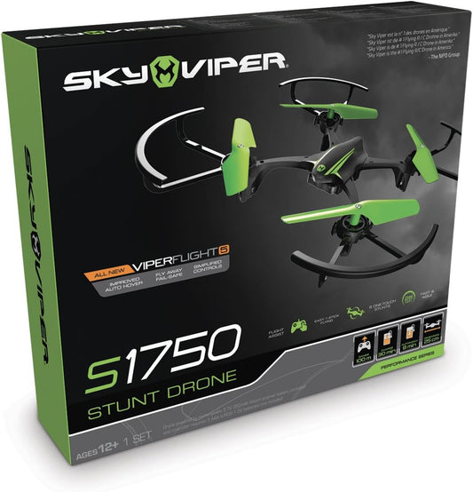 Fitto Sky Viper Stunt Drone Quadrocopter with 2.4 GHz Wireless, Automatic Takeoff, Landing & Hovering Function, High-Fly Capabilities for Beginners & Advanced Pilots, Ultimate Stunt Experience