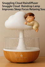 72 Pieces Snuggling Cloud Rain Diffusers (Snuggle Cloud – Raindrop Humidifier – Mushroom Waterfall Lamp – Anxiety Stress Relief – Mushroom Lamp – Improves Sleep Focus – Relaxing Sound)