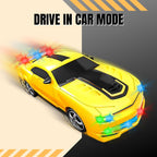 72 Pieces 2 In 1 Remote Control Bumble Car One Button Transformation From Robot Mode To Sports Car Modes with Light and Music