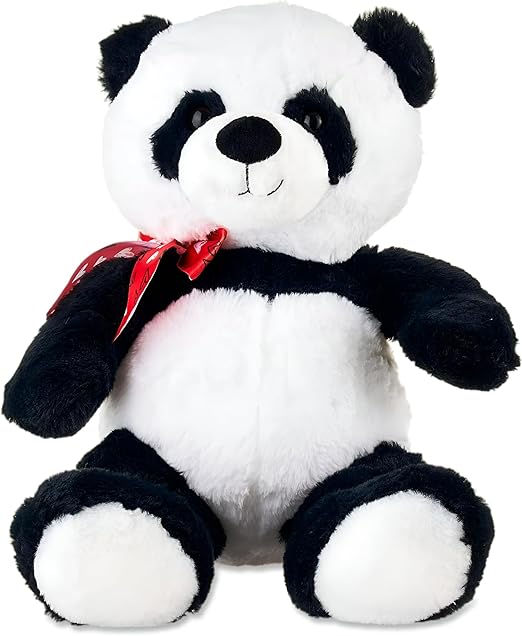 Fitto Panda Plush 30cm – Soft, Cuddly Black and White Panda Stuffed Toy for Kids, Toddlers & Adults – Ideal Gift for Birthdays, Baby Showers, Nursery Decor & Collectibles – Ultra-Soft Plush Panda Toy