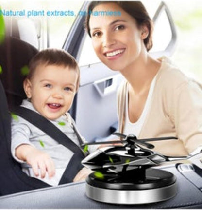 Helicopter Car Aromatherapy Decor, Air Freshener, Solar Energy Rotating, Aromatherapy, Solar Powered, Helicopter Shape