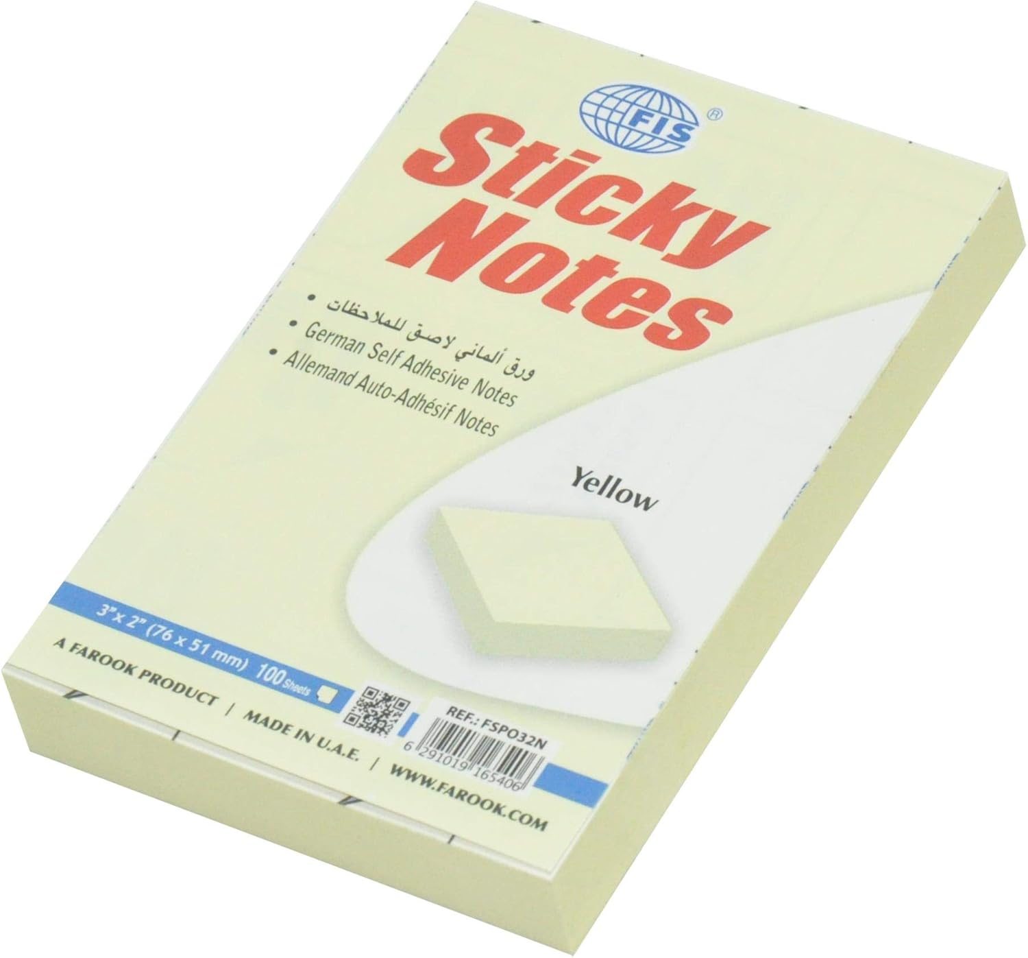 96 Pieces Sticky Notes (12 Pack – 2x3 Inches – Self-Stick Notes in Assorted Colors – Repositionable Sticky Notes for Office – Home – School – and Classroom – 12 Pads of 100 Sheets Each)