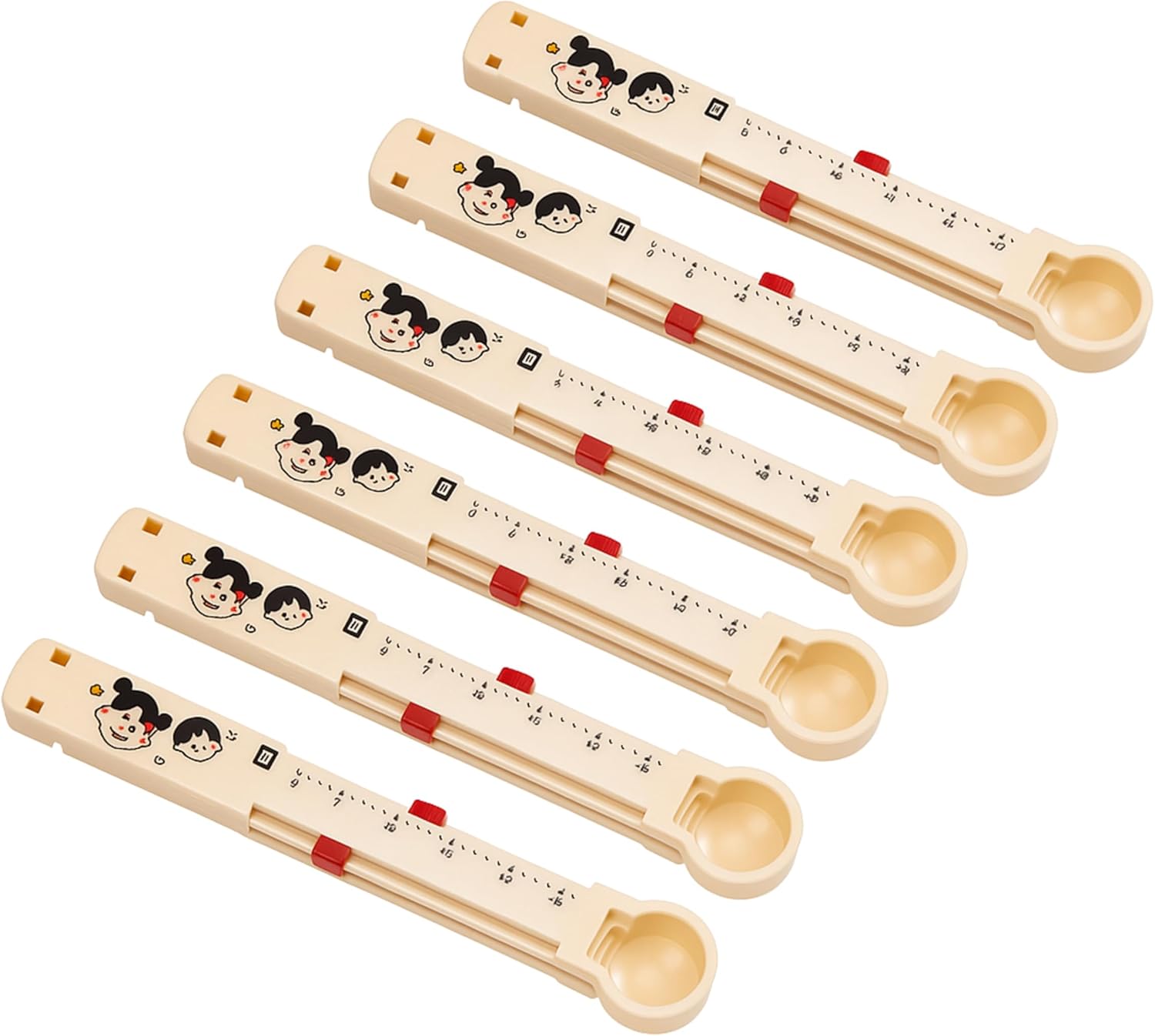 144 Pieces Scale Sealing Clip Set of 6s (Cream – 14cm x 2cm – PP Material)