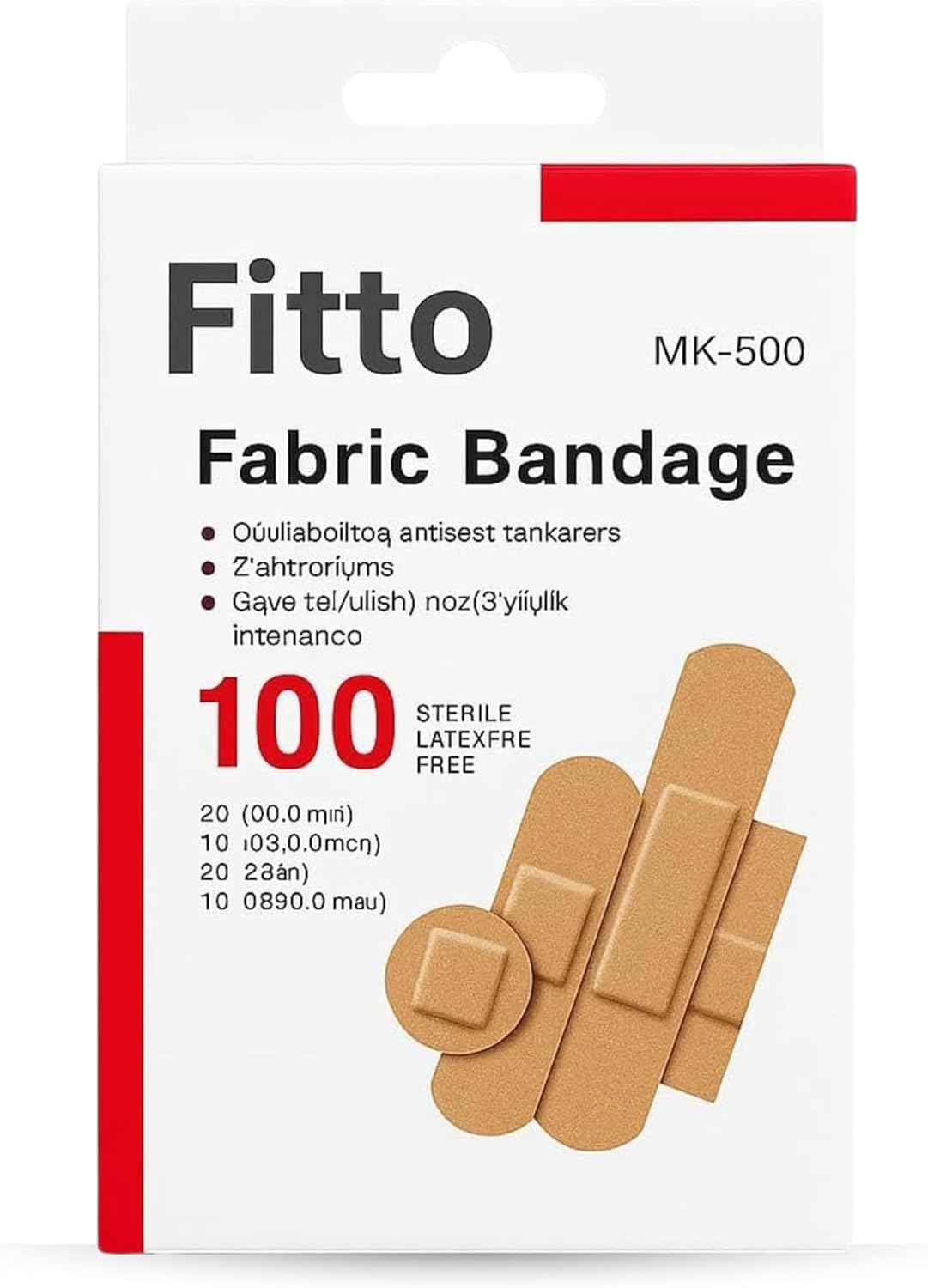 120 Pieces Fabric Bandages Assorted Sizes Pack of 100 - Adhesive Plasters & Band-Aids for Cuts (Wounds – First Aid (Small Medium Large))