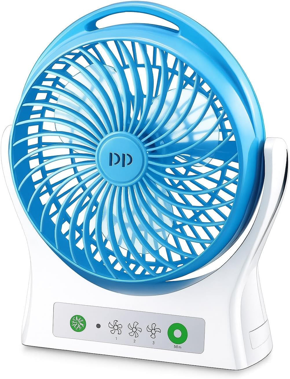72 Pieces Battery Operated Clip on Stroller Fans (Portable Mini Desk Fan – Rechargeable – Blue)
