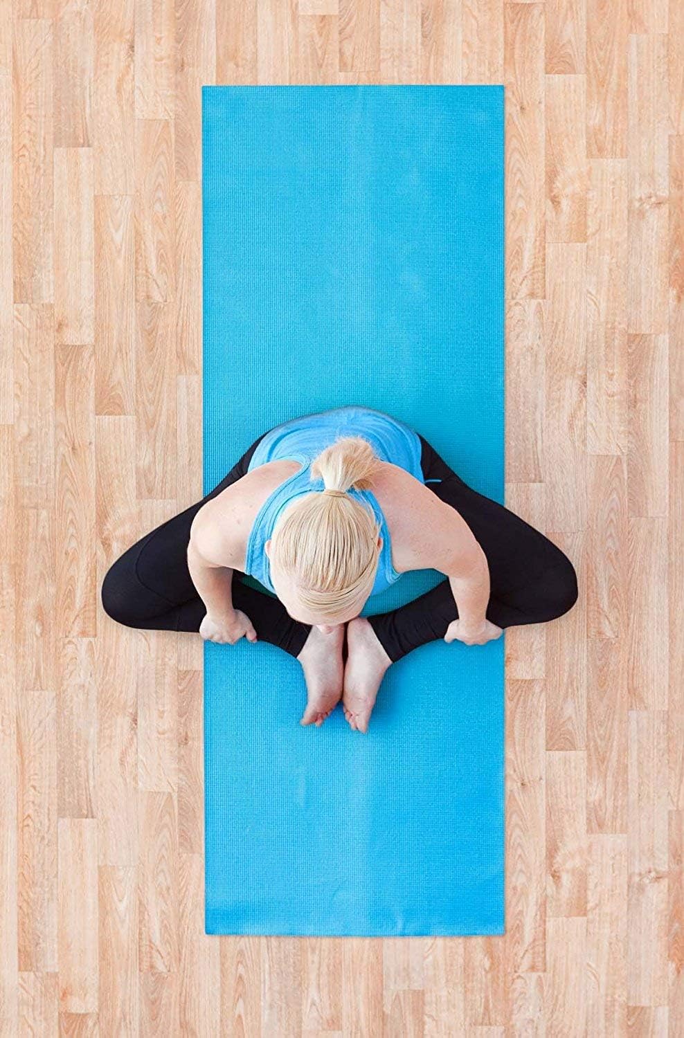 96 Pieces 4mm Thick Yoga Mats (61x183cm - Non-Slip – Eco-Friendly – Extra Durable Exercise Mat for Yoga – Pilates – and Home Workouts - Ideal for Men & Women – Lightweight and Easy to Carry – Blue)