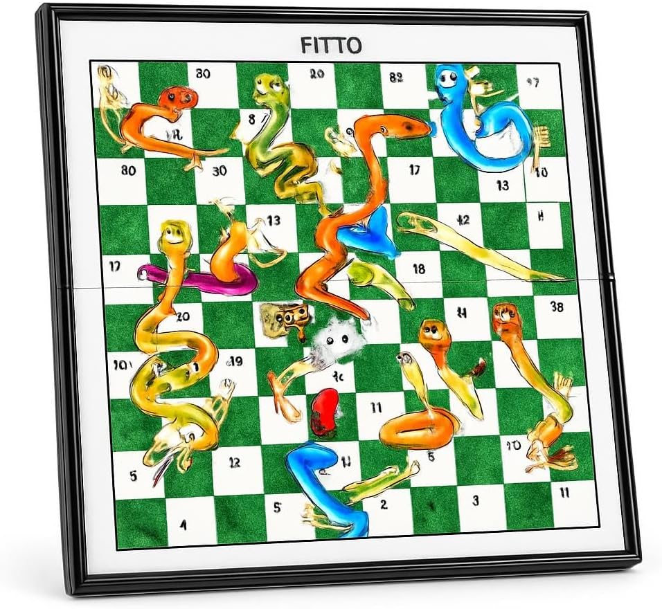 120 Pieces Snake and Ladder Board Games for Family Fun & Entertainment (Classic Educational Game for Kids & Adults)