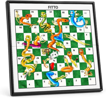 Snake and Ladder Board Game for Family Fun & Entertainment – Classic Educational Game for Kids & Adults