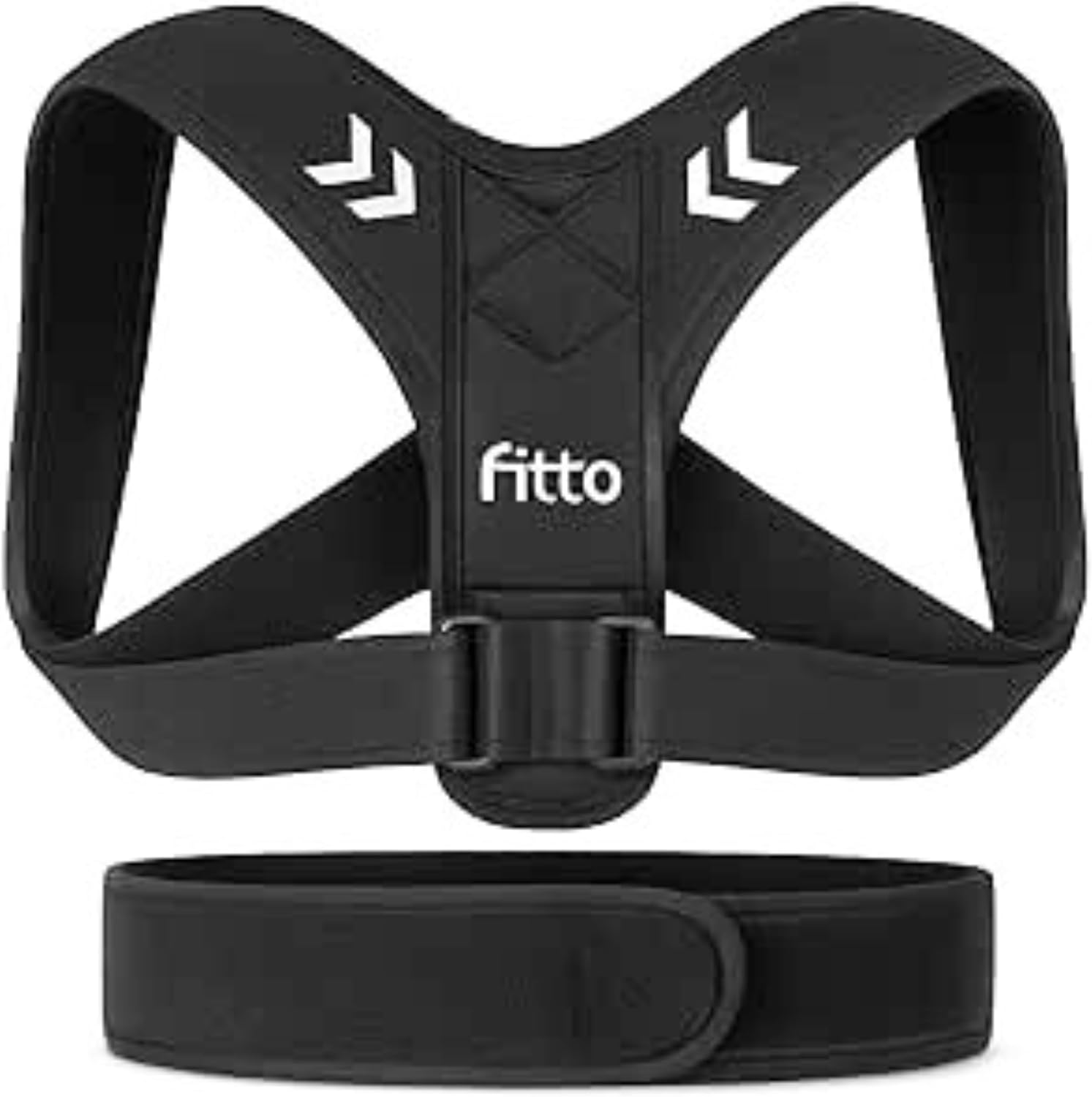 96 Pieces Adjustable Posture Correctors for Upper Back Support - Black