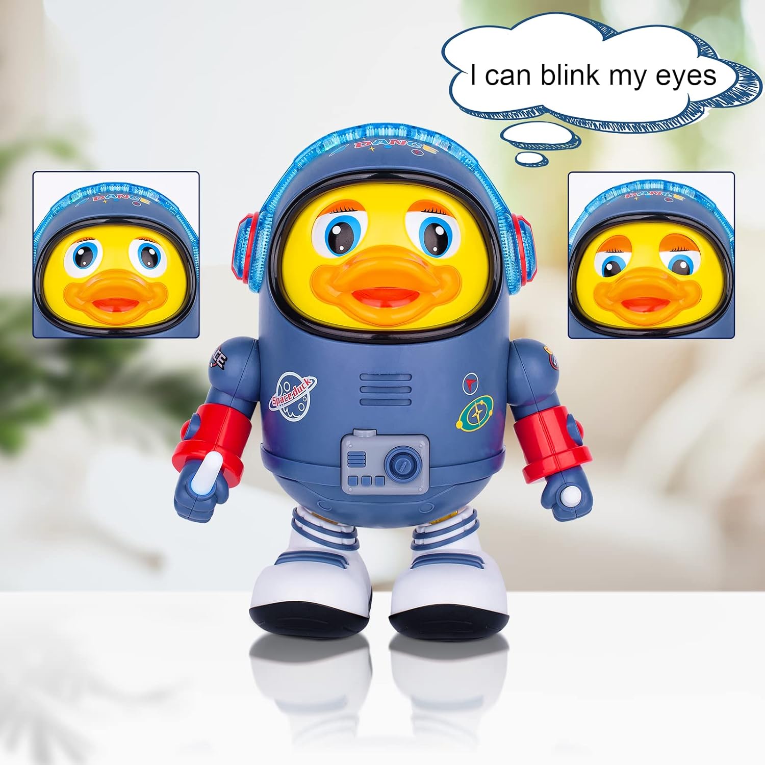 96 Pieces Space Ducks (Electric Toys with Lights and Sounds – Moving Walking Dancing Toys for Toddlers)