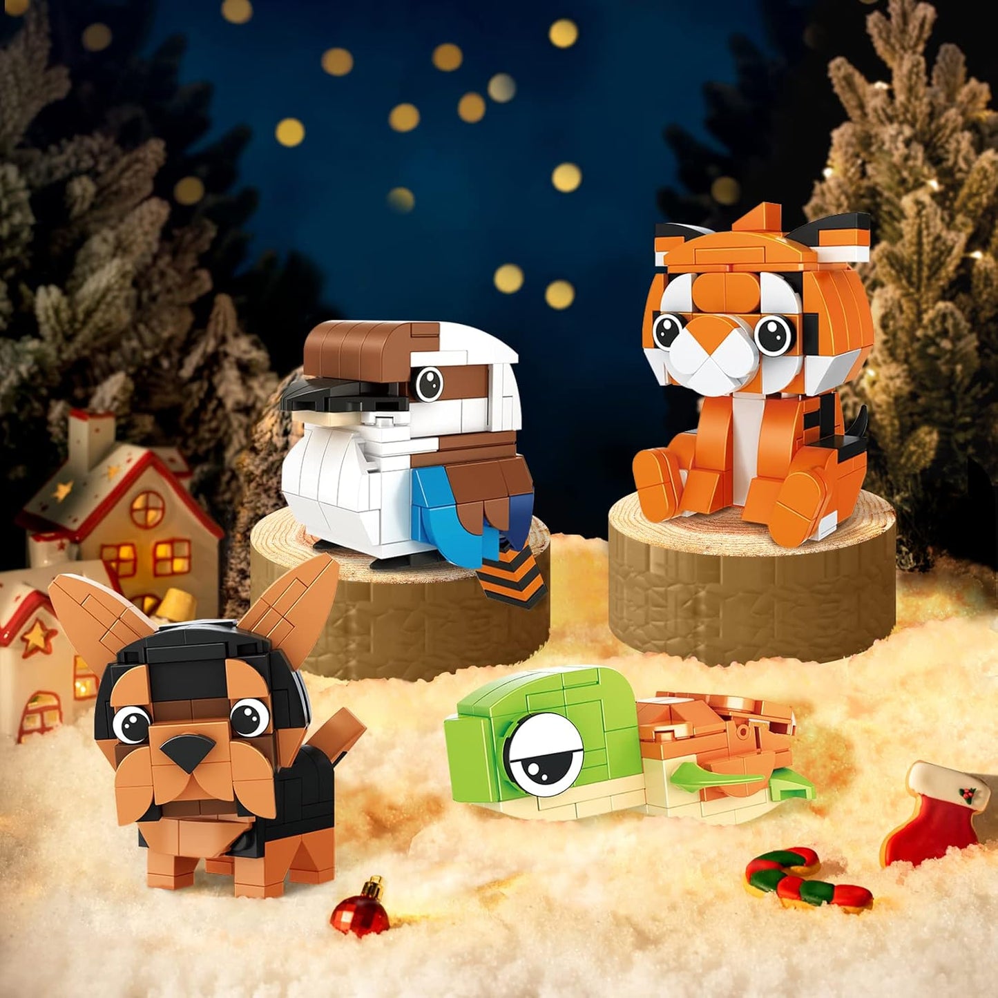 Fitto Mini Animals Building Blocks Toys Set Assorted – 100+ Pieces, Educational & Creative STEM Toy for Kids, Fun Animal Figures, Develops Fine Motor Skills & Imagination, Ideal for Boys & Girls
