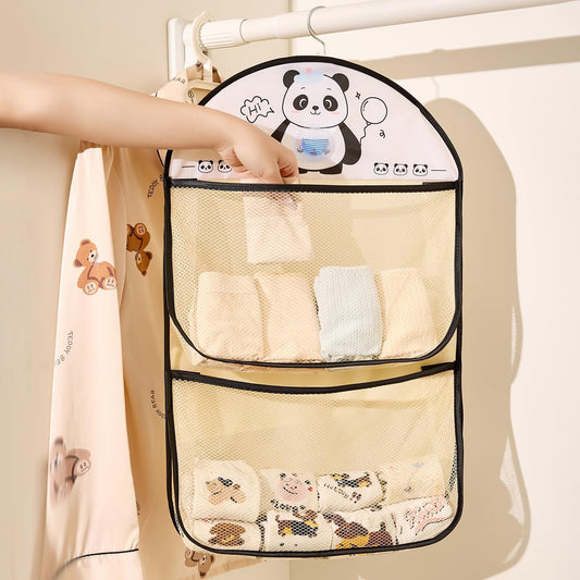 Aromatherapy Socks Storage Bag - Three Layers - Cream Color
