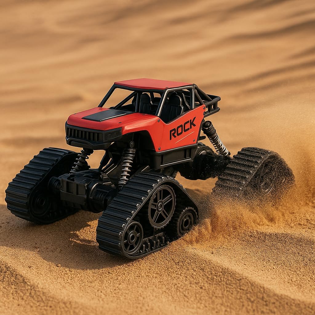 48 Pieces Remote Control Red Monster Truck 45° inclined uphill Toys for Boys 6-10 years old