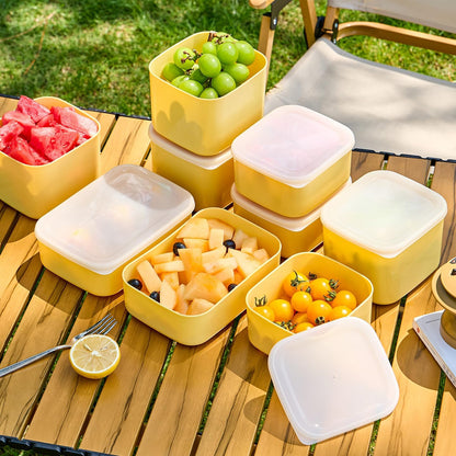 Picnic Food Storage Box – 1000ML Capacity – Yellow – 4 Pack