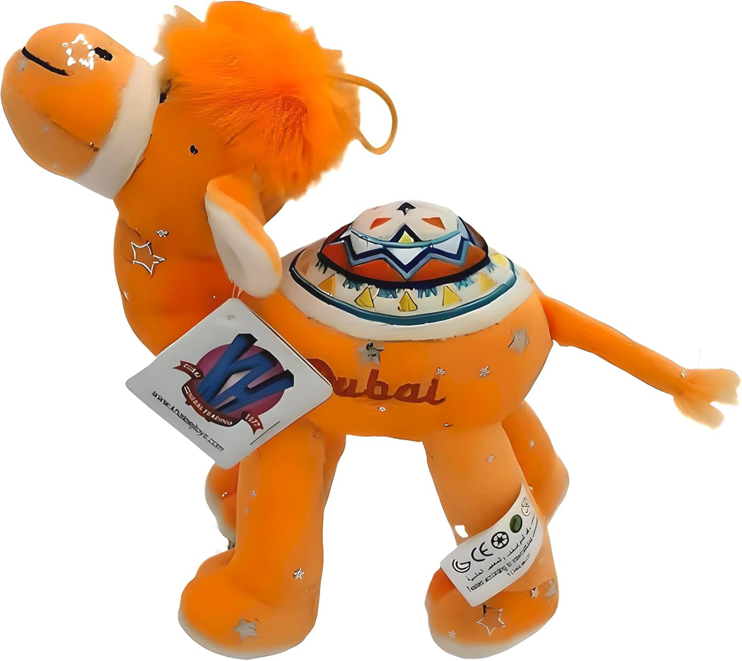 Orange Camel 20 cm Figurine - Decorative Camel Sculpture for Home, Office, Living Room