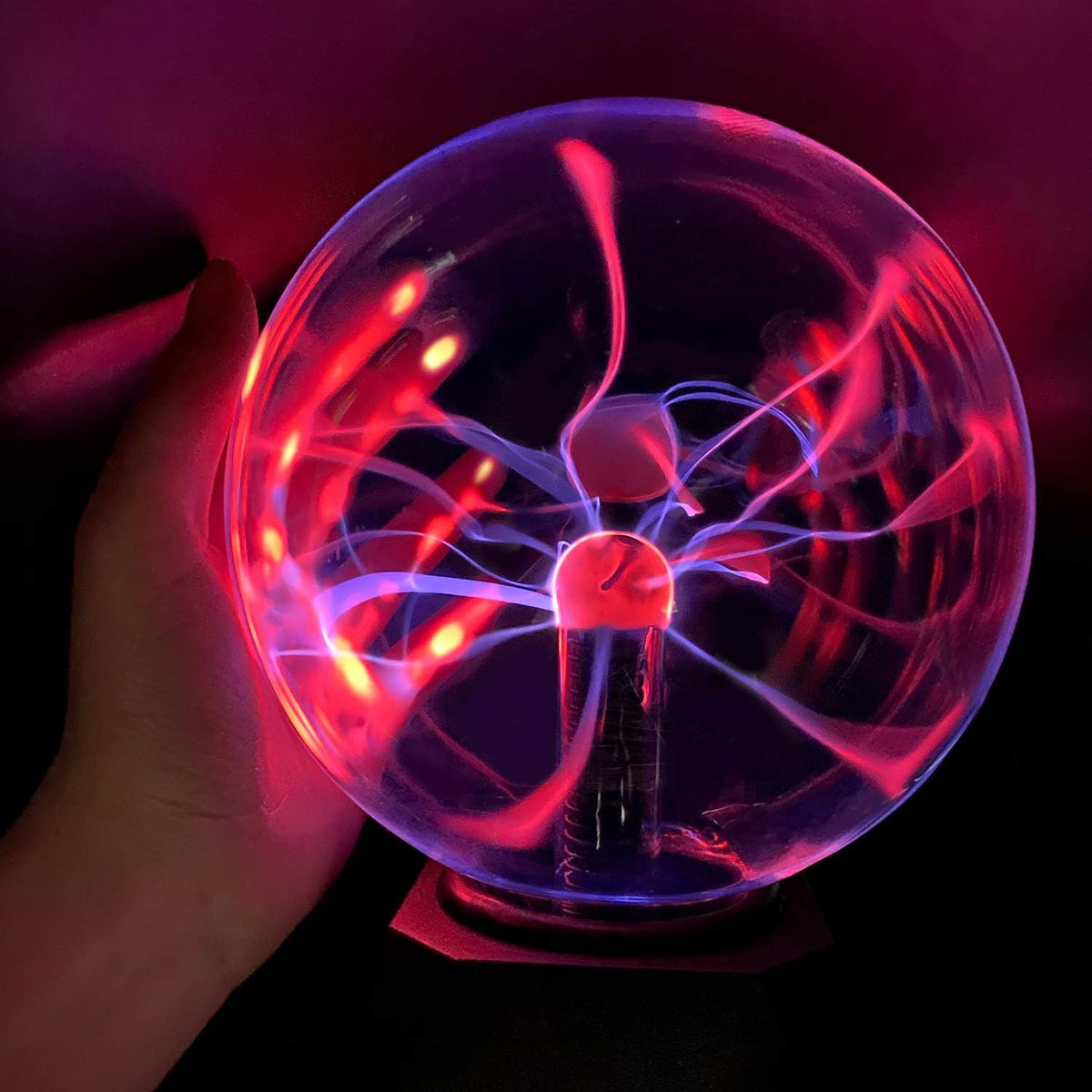 96 Pieces 6 Inch Magic Plasma Ball Lamp - Sound Sensitives (Interactive Plasma Globe for Kids & Adults - Educational – Touch Activated Lightning Ball – Perfect for Home Décor – Science Projects – and Parties)