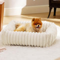 48 Pieces Plush Pet Bed - Beige -s (63x53x18cm)