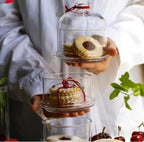 96 Pieces 3-tier Glass Stackable Jar - Clear Apothecary Jars with Lid - Storage Container for Food (Candy – Biscuit – Cookie – Kitchen and Bathroom Organizer – Glass Pantry Jars)