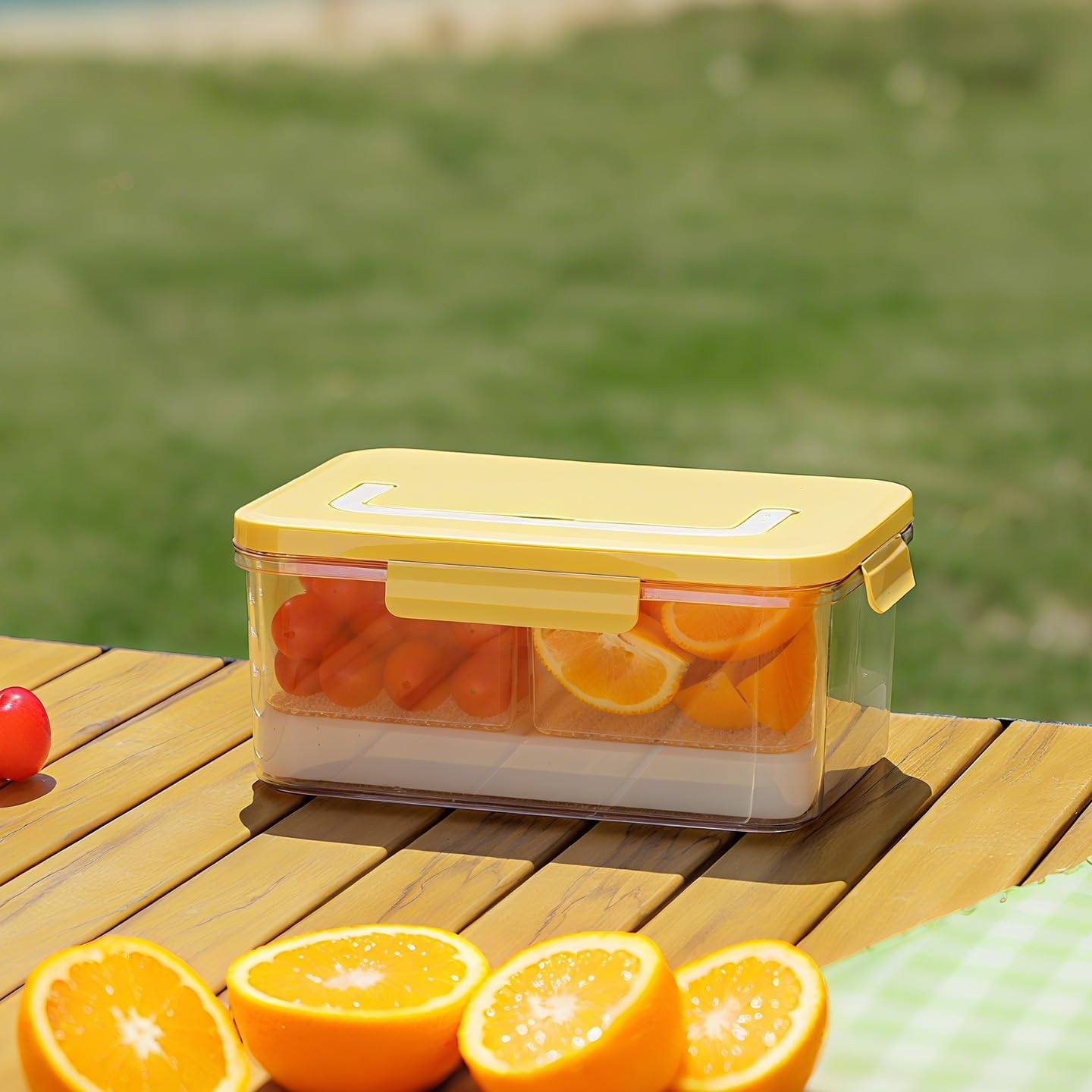 60 Pieces Portable Picnic Boxes (Airtight Design – Yellow – 1KG Capacity – Pack of 3)