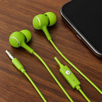 240 Pieces K28 Green Wired in-Earphones (Stereophonic Sound – Mic – Built-in Microphone – Bass – 3.5mm Jack – For All Mobile Phones – Music)