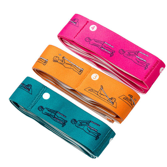 Eco-Friendly Fabric Resistance Bands in Pink, Orange, and Teal