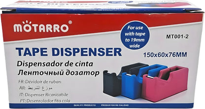 Tape Dispenser 1 PC 150MM X 60MM X 76MM, Assorted Colors, Office and Home Use