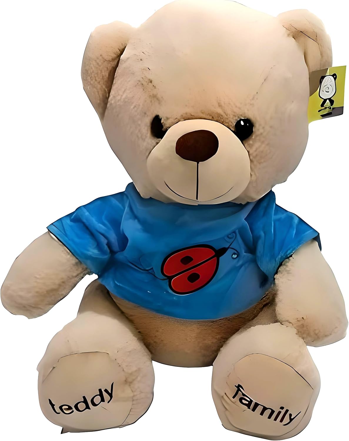 72 Pieces 40 cm Brown Teddy Bears with Blue T-Shirt (Cuddly Plush Soft Toy for Kids)
