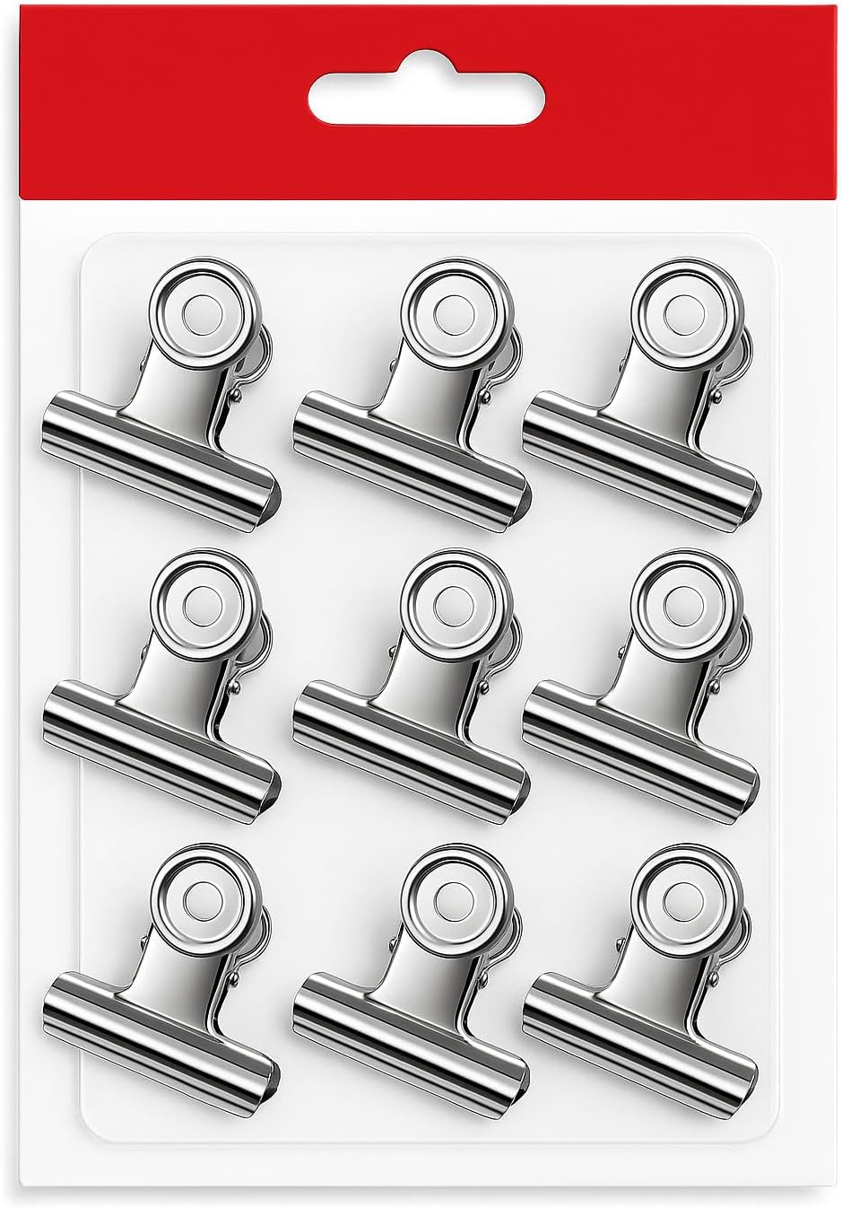 120 Pieces Binder Clips 9 Packs (22mm – Office Paper Clamps – Black Metal Clips for Documents – School – Home – and Office Use)