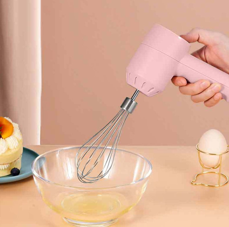 Eco-Friendly Handheld Electric Whisk - Light Green, Energy Efficient Kitchen Tool