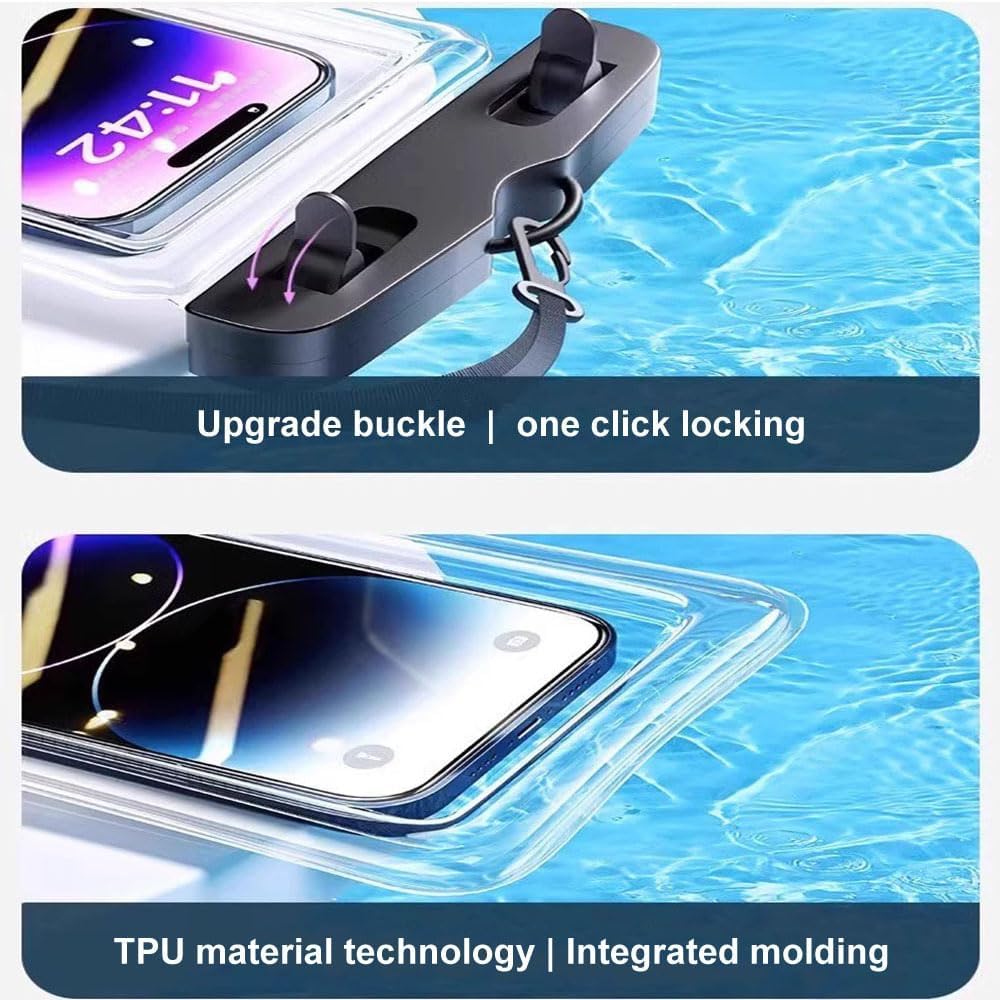 144 Pieces Universal Waterproof Mobile Phone Bag Cases for Outdoor (Beach – Pool – Hiking – Travel – IP68 Dry Bag for Smartphones)