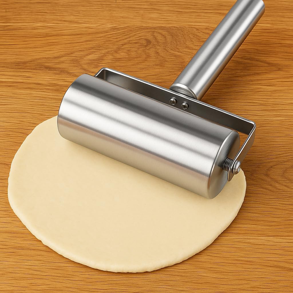 96 Pieces Stainless Steel Rolling Pins for Pastry (Pizza – Fondant & Baking | Metal Roller for Dough – Pie – Pasta – Cookies | Durable – Easy-Clean Kitchen Utensil for Professional & Home Bakers)