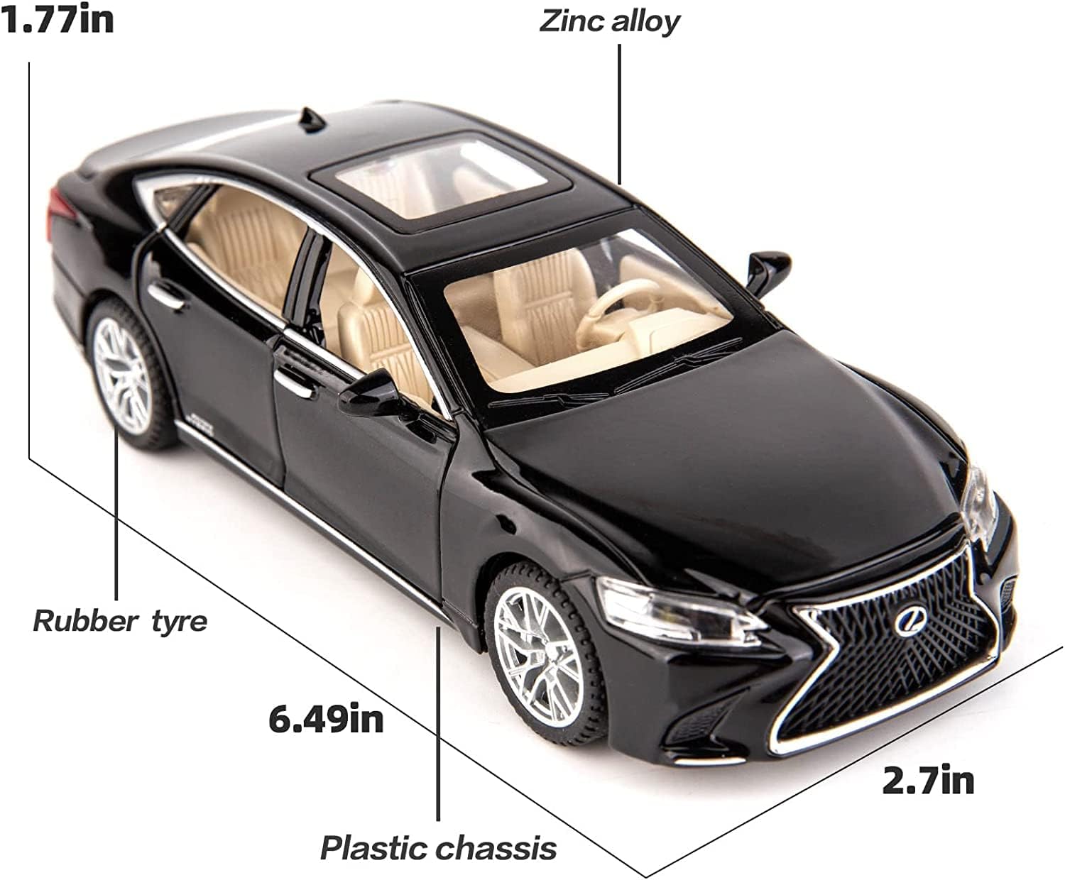 72 Pieces 1:32 Scale Metal Car - Diecast Models (Black - Premium Collectible Car – Realistic Design with High-Quality Craftsmanship – Perfect for Display or Gift)
