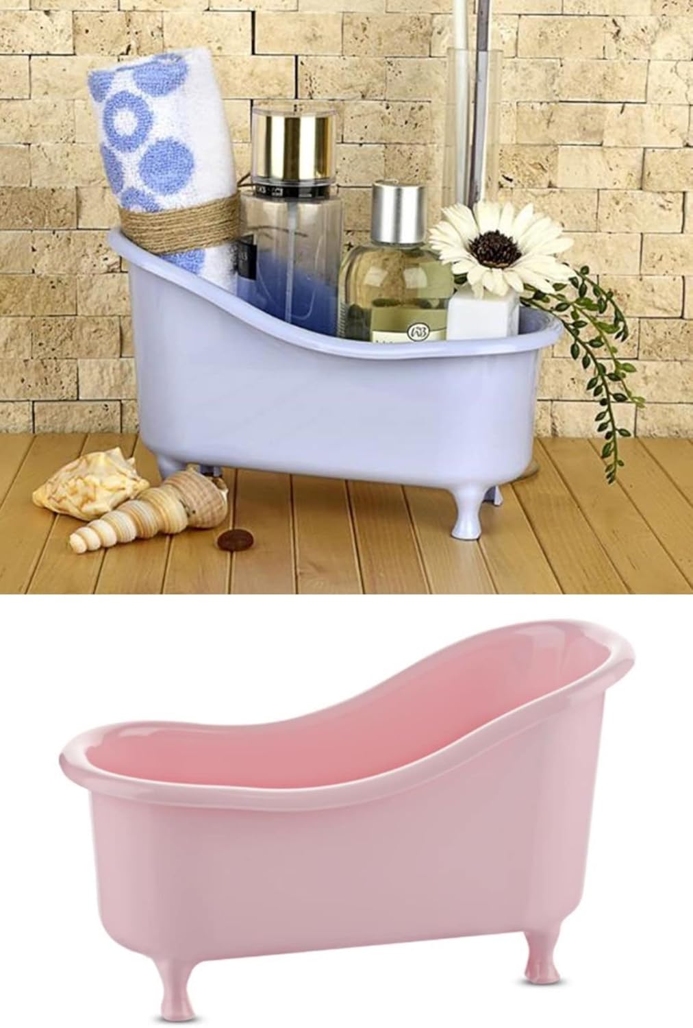 120 Pieces Decorative Mini Tub Shaped Multi-Purpose Bathroom Organizer Baskets (Assorted Colors)