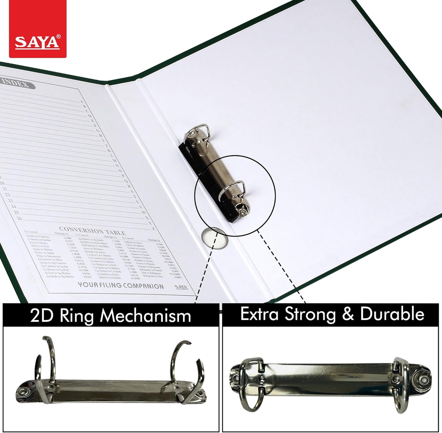 Level File with 2 Holes, 34cm x 25cm, Green for Precision Leveling